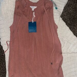 Market spruce Ava tie neck sleeveless top